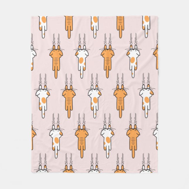 Couverture Polaire Cat scratch seamless pattern (Devant)