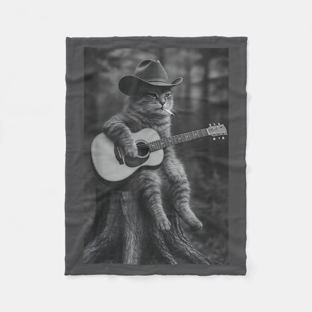 Couverture Polaire Cat Smoking Cigarette Racoon Ossum Funny Meme Cowb (Devant)