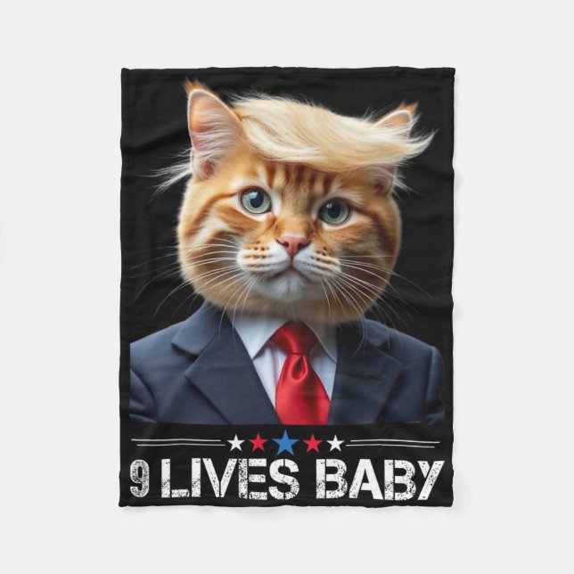Couverture Polaire Cat Trump 9 Vit Ba1drôle Mème Trump (Devant)