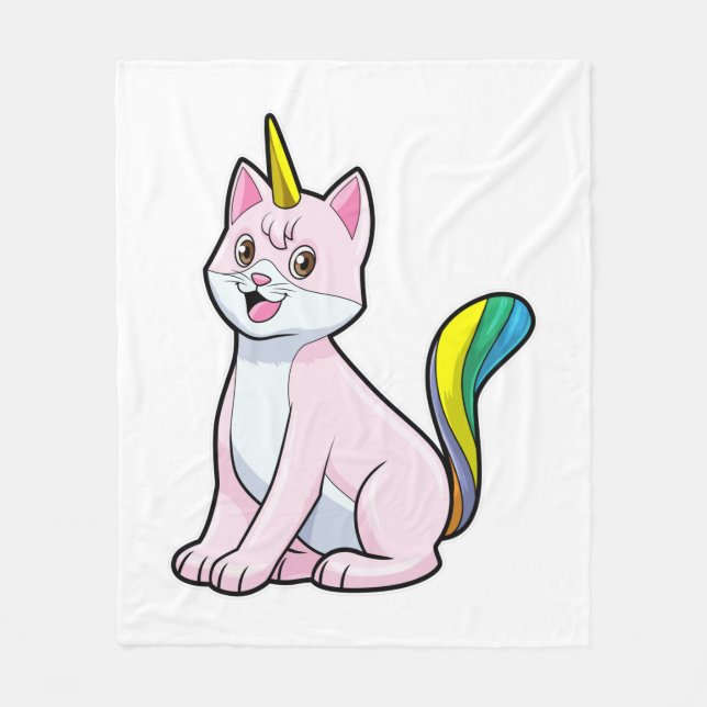 Couverture Polaire Cat Unicorn (Devant)