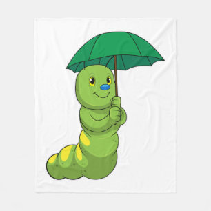 Couverture Polaire Caterpillar à la pluie avec parapluie