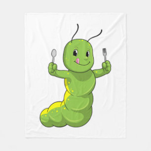 Couverture Polaire Caterpillar avec cuillère et fourche