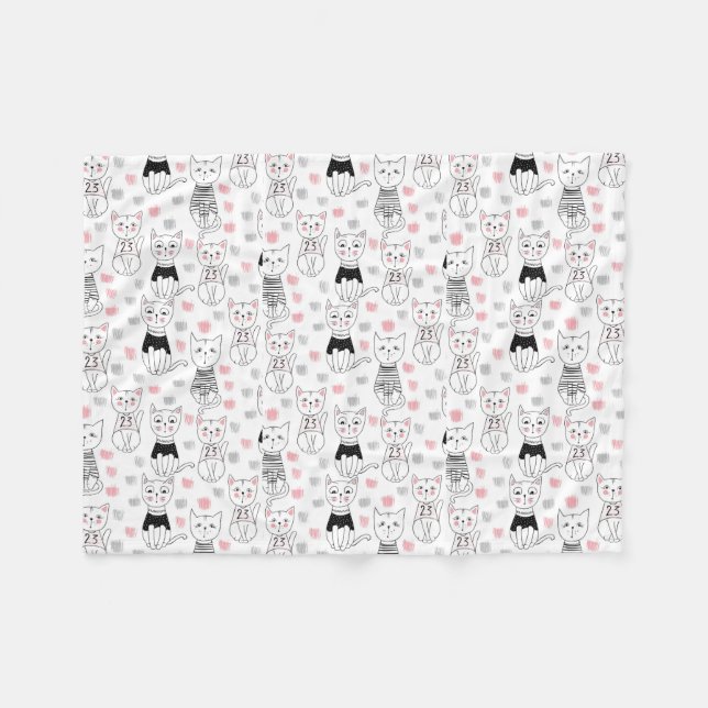 Couverture Polaire Cats Blanche polaire (Devant (Horizontal))