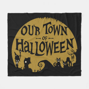 Couverture Polaire Cauchemar avant Noël Notre Ville D'Halloween