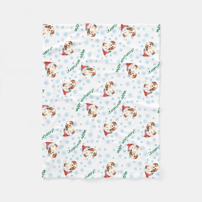 Couverture Polaire Cavalier de Noël (Devant)