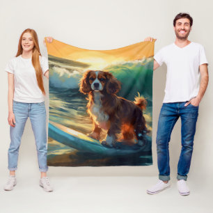 Couverture Polaire Cavalier King Beach Surf Peinture