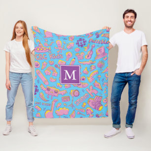 Couverture Polaire CBC Kids Motif Monogram Fleece Blanche