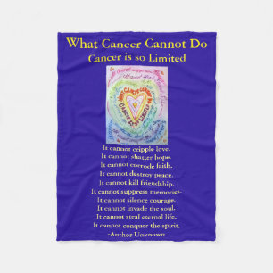 Couverture Polaire Ce que le cancer ne peut pas faire Angel Chemo Cou