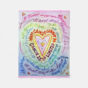 Couverture Polaire Ce que le cancer ne peut pas faire Coeur Fleece Ch