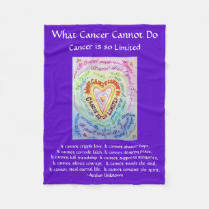 Couverture Polaire Ce que le cancer ne peut pas faire Coeur Soft Flee