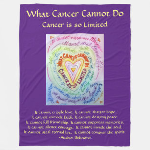 Couverture Polaire Ce que le cancer ne peut pas faire Poem Coeur Chem