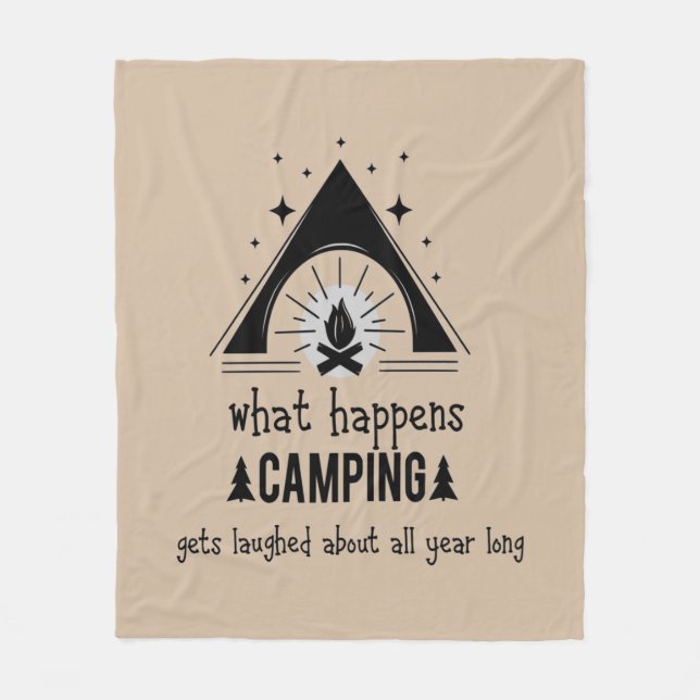 Couverture Polaire Ce qui s'est passé Camping Fun Camper Citation (Devant)