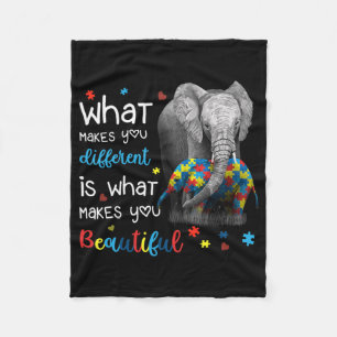 Couverture Polaire Ce qui vous rend différents Elephant Maman Autisme