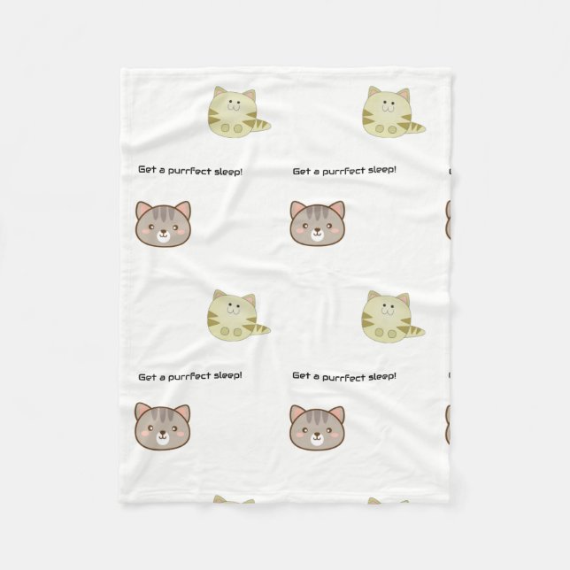 Couverture Polaire Ceinture avec chats (Devant)