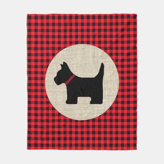 Couverture Polaire Ceinture de la flotte de Chien écossais (Devant)