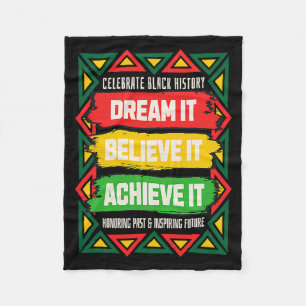 Couverture Polaire Célébrez l'histoire noire Motivationnel Afro Améri