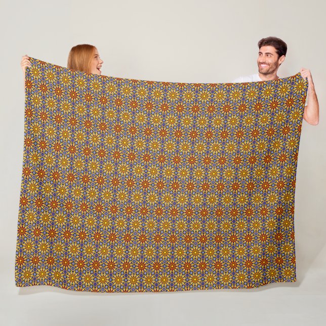 Couverture Polaire Celestial Sun Mandala  (En situation)
