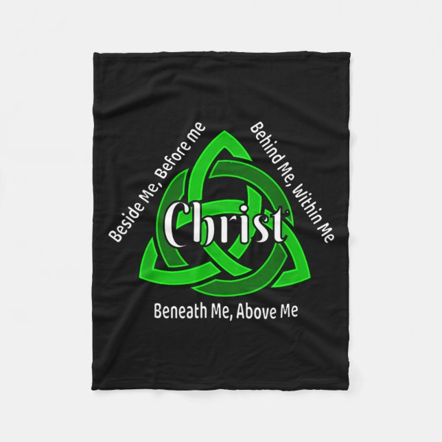 Couverture Polaire Celtic Trinity Kno St Patricks Prayer Christian  (Devant)