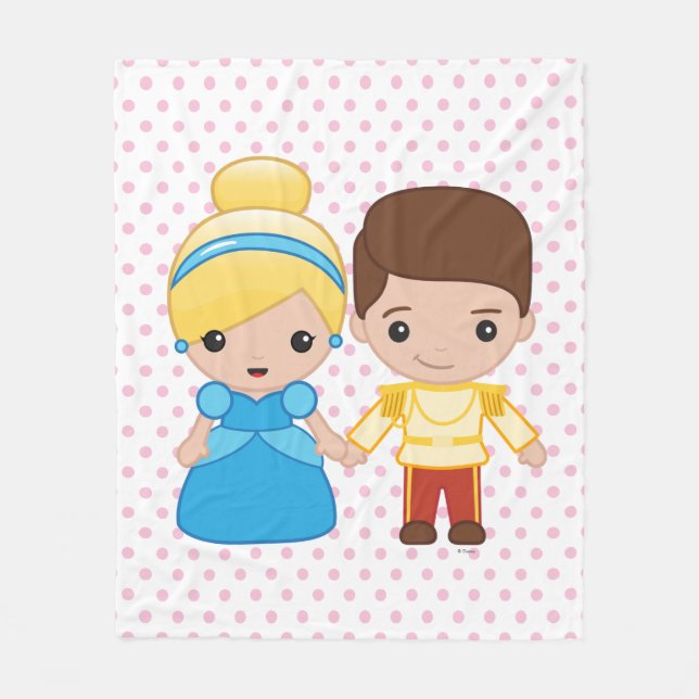 Couverture Polaire Cendrillon et le prince charmant Emoji (Devant)