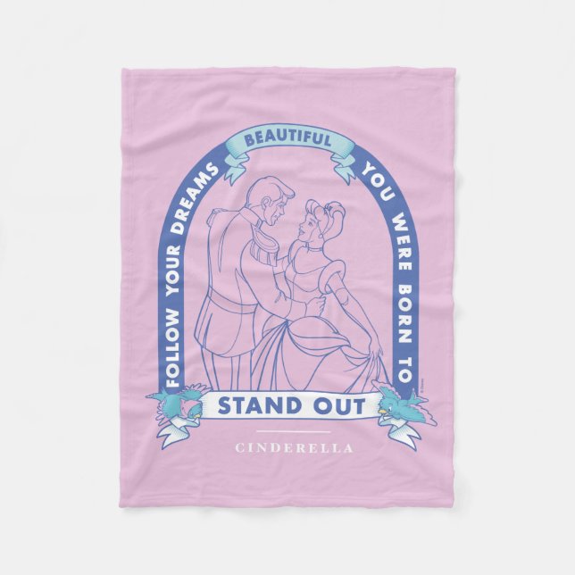 Couverture Polaire Cendrillon | Suivez vos rêves (Devant)