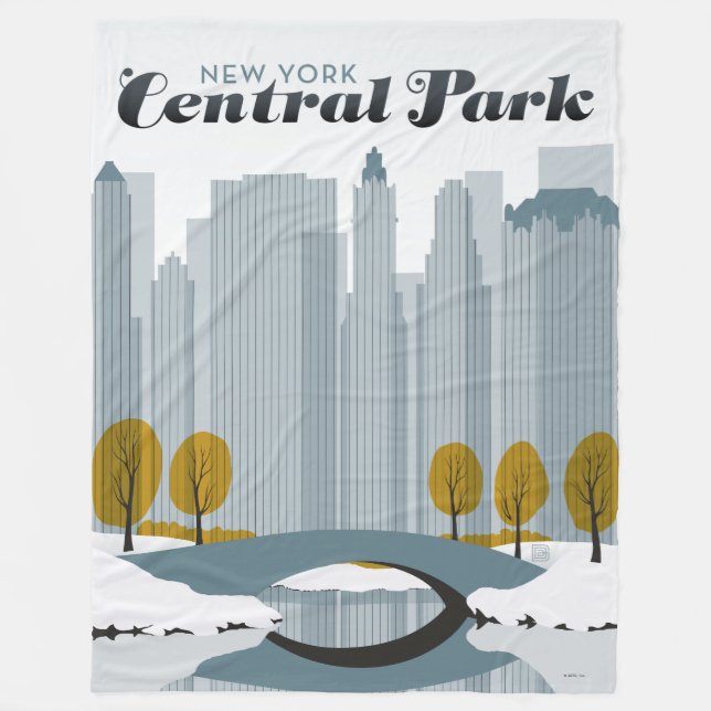 Couverture Polaire Central Park, NYC - Neige (Devant)