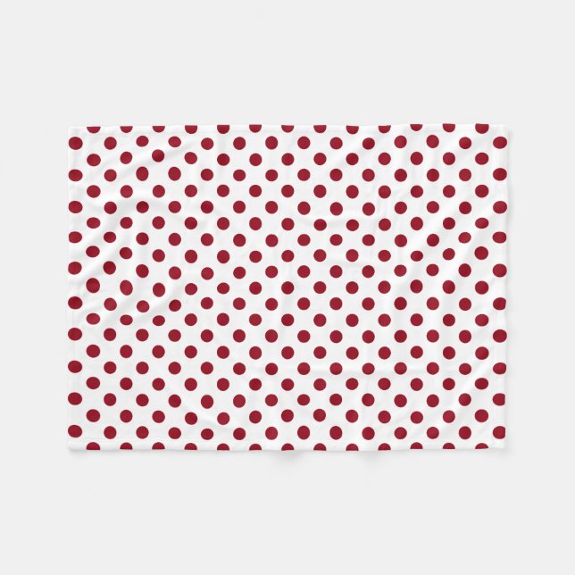 Couverture Polaire Cercles des Pois rouges de Crimson (Devant (Horizontal))