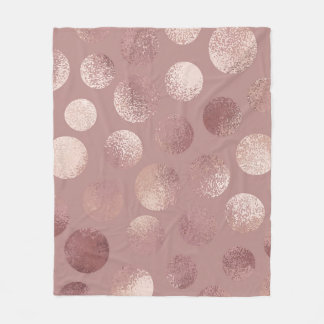 Couverture Polaire Cercles d'or roses : Abstraits Vintages