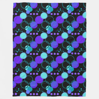 Couverture Polaire Cercles et formes rondes Motif en noir