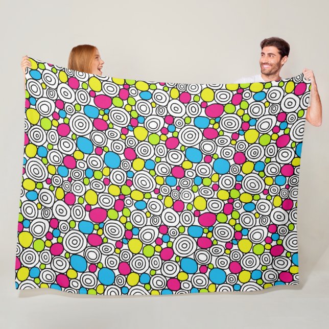 Couverture Polaire Cercles Motif 210819 - Couleurs 01 (En situation)