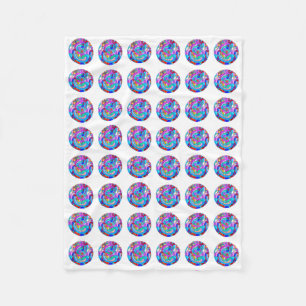 Couverture Polaire cercles super hippies d'amour