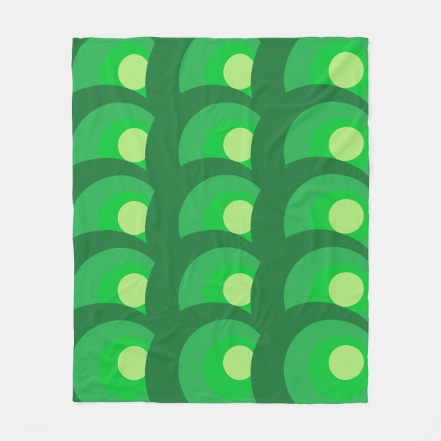 Couverture Polaire Cercles verts rétro (Devant)