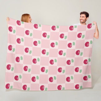 Couverture Polaire Cerise Checkerboard délice