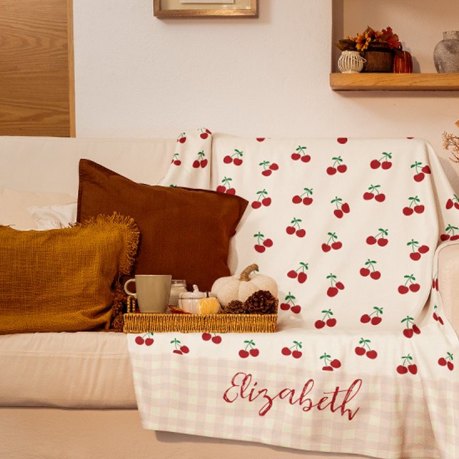 Couverture Polaire Cerises (Créateur téléchargé)