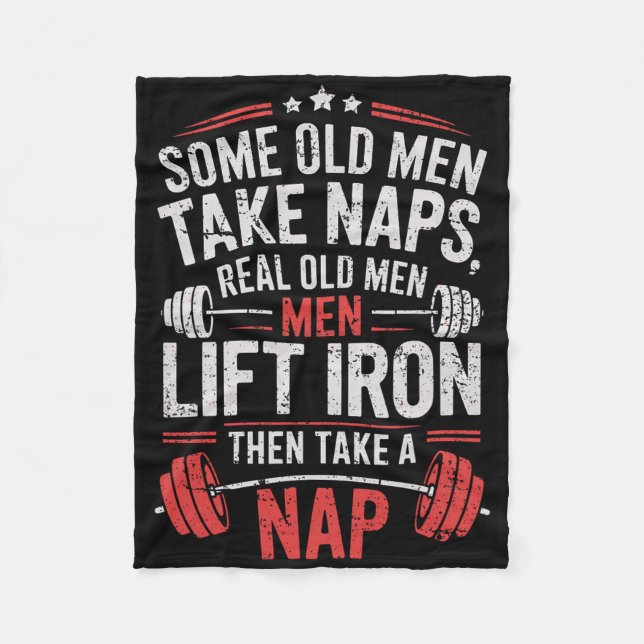 Couverture Polaire Certains Vieux Hommes Prennent Naps Véritables Vie (Devant)