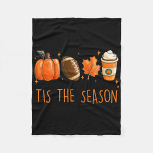 Couverture Polaire C'Est La Saison Automne Football Citrouille Coffee