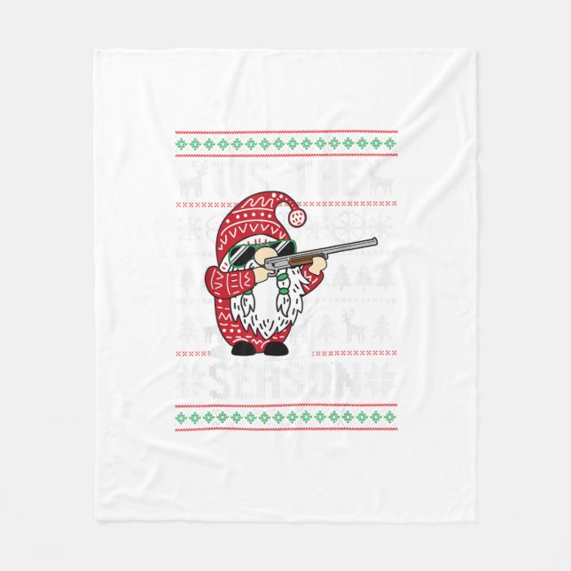 Couverture Polaire C'Est La Saison Deer Gnome Reindeer Noël (Devant)
