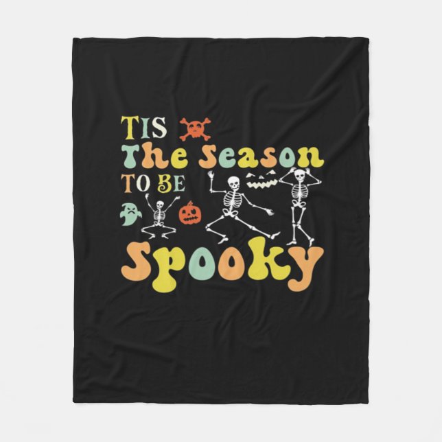Couverture Polaire C'Est La Saison Pour Déplaisant Danser Drôle Skele (Devant)