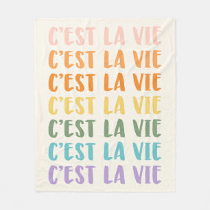 Couverture Polaire C'est La Vie   Discours français   Pastel Rainbow 