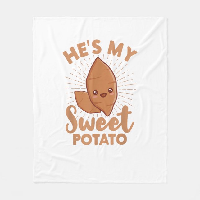 Couverture Polaire C'est ma pomme de terre douce Je Yam Thanksgiving  (Devant)
