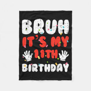 Couverture Polaire C'est mon 11e anniversaire Mains 11 ans Filles