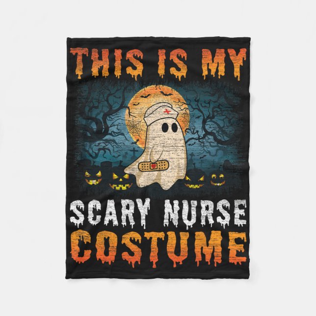 Couverture Polaire C'Est Mon Costume Infirmière Effrayant Halloween H (Devant)