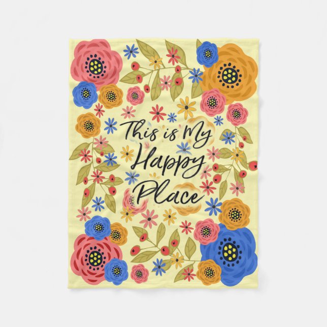 Couverture Polaire C'est mon endroit heureux (Devant)