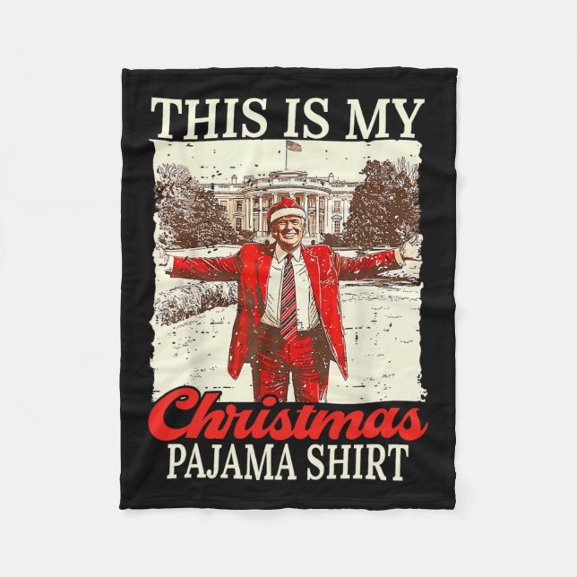 Couverture Polaire C'Est Mon Pyjama De Noël Père Noël Trump (Devant)