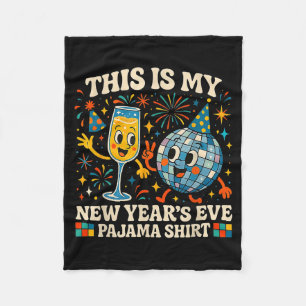 Couverture Polaire C'est mon pyjama du Nouvel An drôle cadeau rétro 