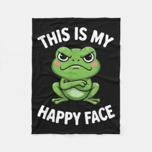 Couverture Polaire C'est Mon Visage Heureux Drôle De Grenouille En Co