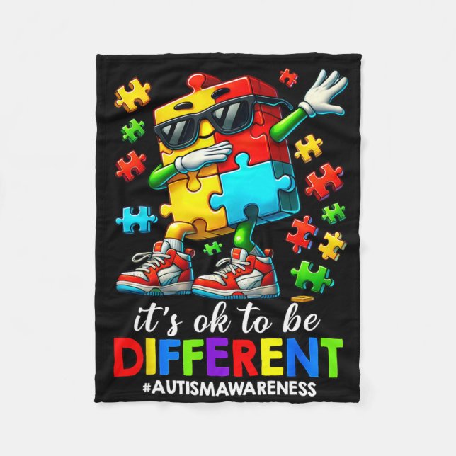 Couverture Polaire C'est OK d'être un autre Puzzle Autism Awar (Devant)