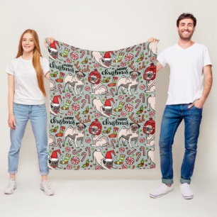 Couverture Polaire C'est un joyeux motif de Noël de carlin