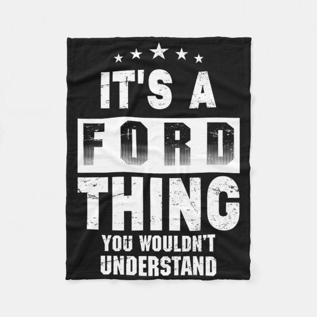 Couverture Polaire C'est une chose Ford que vous ne comprendriez pas  (Devant)