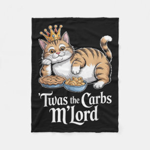 Couverture Polaire C'Était Carbs Mlord Drôle Chat Avec Couronne Pour