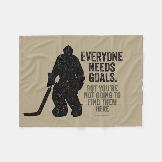 Couverture Polaire Chacun a besoin de buts (l'hockey) (Devant (Horizontal))